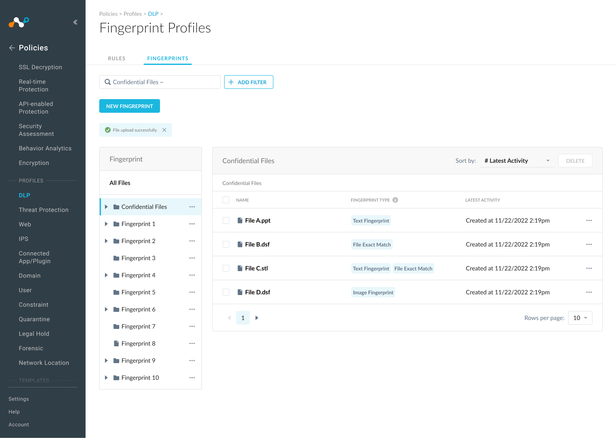 Fingerprinted successfully